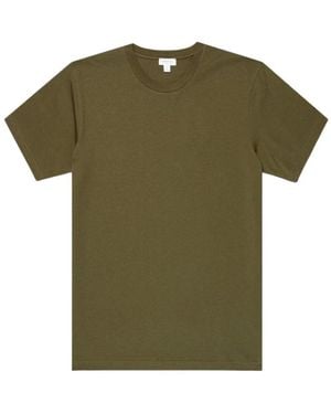 Sunspel Tops ,Groen ,T-Shirts