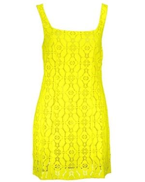 Desigual Polyester Sleeveless Dress - Yellow
