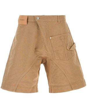 JW Anderson Kamel Baumwoll Bermuda Shorts - Natur