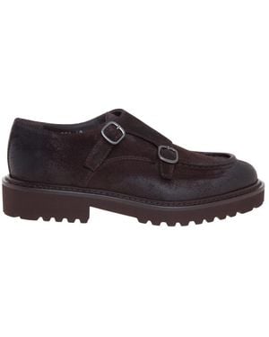 Doucal's Loafer Met Dubbele Gesp - Bruin
