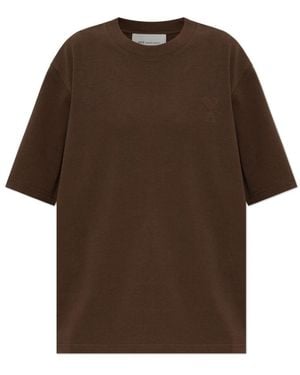 Ami Paris Logo T-Shirt - Bruin