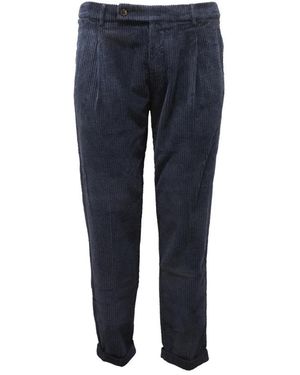 BERWICK 1707 Slim-Fit Trousers - Blue