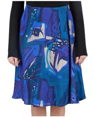 Kiton Regular Fantasy 100% Handmade Skirt - Blau
