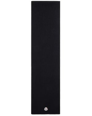 Moncler Gerippter Logo-Schal - Schwarz