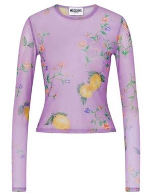 Moschino Long Sleeve T-Shirts - Purple