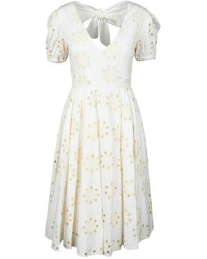 Giulia N Couture Midi Dresses - White