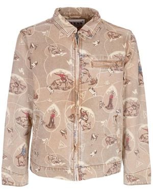 Guess Workwear Jacket Go Printed Work Jacket - Natural