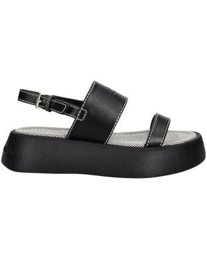 ARMANI EXCHANGE Flache Sandalen - Schwarz