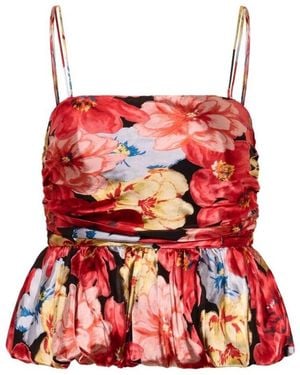 Gestuz Overhemden ,Veelkleurig ,Gzsigrida P Silk Top - Rood