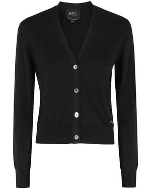 A.P.C. Truien & Vesten ,Zwart ,Cardigan Basic