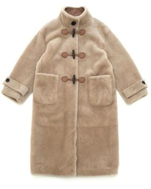 Just things we like Faux Fur & Shearling Jackets - Natural