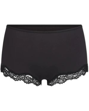 Skims Fits Everybody Lace Boyshort - Zwart