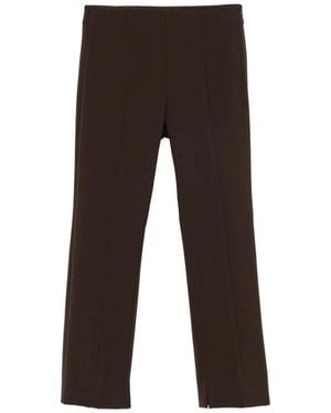 Peserico Broeken ,Bruin ,Katoen Geknipte Slim-Fit Broek