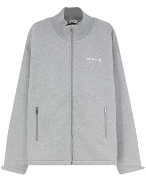 Miu Miu Zip-Throughs - Grey