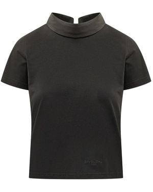 Givenchy Tops ,Zwart ,T-Shirt Met Hoge Kraag
