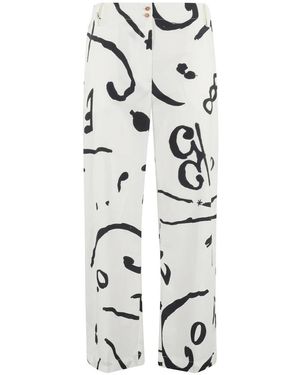 Alysi Straight Trousers - Bianco