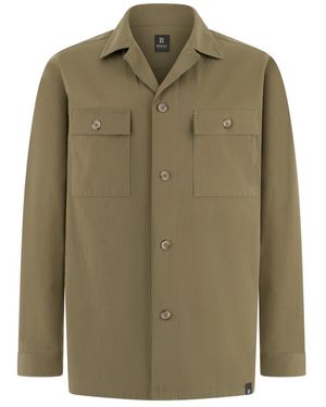 BOGGI Jassen ,Katoen Cotton And Tencel Overshirt - Groen