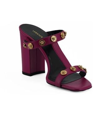Versace Heeled Mules - Rouge