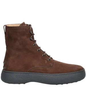 Tod's Brauner Wildleder Stiefelette