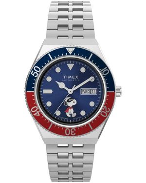 Timex Accessoires ,Grijs ,M79 Automatic X Peanuts 40Mm Bracelet Watch - Metallic