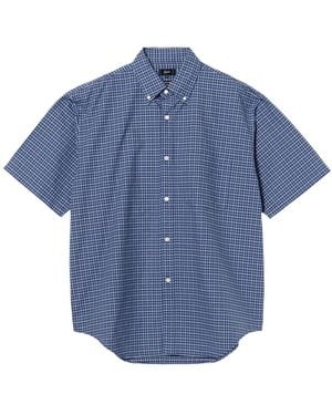 Beams Plus Overhemden ,Blauw ,Katoen Oxford Button Down Shirt