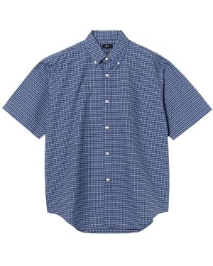 Beams Plus Short Sleeve Shirts - Bleu
