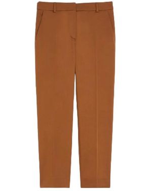 Max Mara Lince Tailored High-Waist Broeken - Bruin