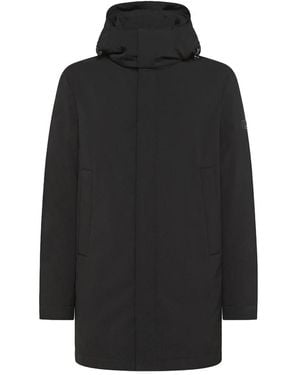 Peuterey Trench nero con trattamento idrorepellente
