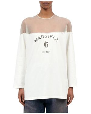 MM6 by Maison Margiela Long Sleeve Tops - White