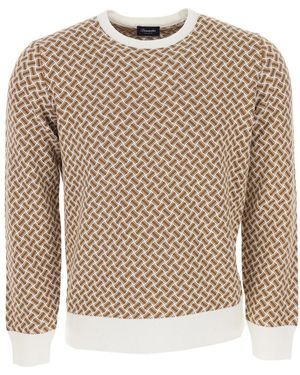 Drumohr Round-Neck Knitwear - Brown