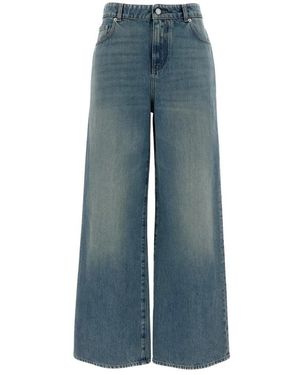McQueen Wide Leg Jeans - Blau