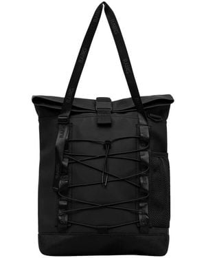 Rains Trail Rolltop Tote Bag W3 - Schwarz