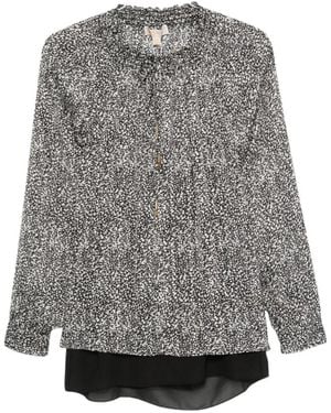 Michael Kors Overhemden ,Zwart ,Blouses - Grijs