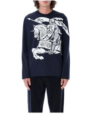 Burberry Long Sleeve Tops - Blue