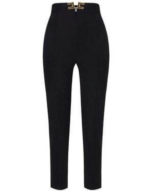 Elisabetta Franchi Slim-Fit Trousers - Black