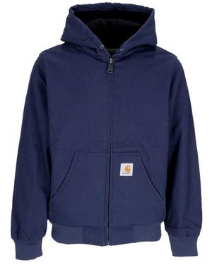 Carhartt Blaue Aktive Jacke Mit Fleecefutter