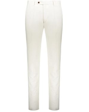 Moorer Slim-Fit Trousers - White