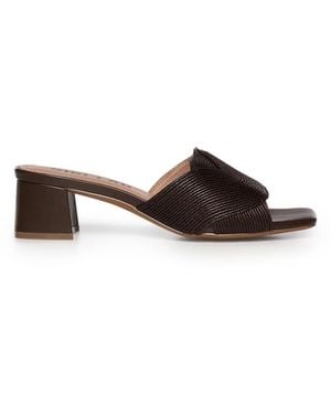 Bibi Lou Heeled Mules - Brown