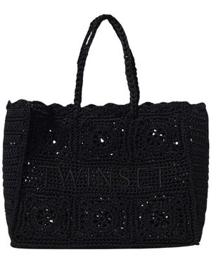 Twinset Elegante Schwarze Schultertasche