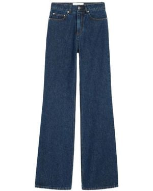Ami Paris Baumwoll-Jeans Mit Schlag - Blau