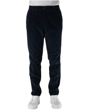 Cruna Fluwelen Broek Mitte Stijl - Blauw