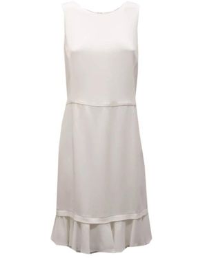 Armani Kleedjes ,Wit ,Viscose Blend Jurk - Grijs