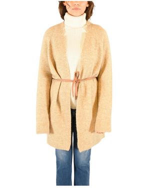 Kangra Truien & Vesten ,Wol Alpaca Wol Shawl Kraag Cardigan Jas - Metallic
