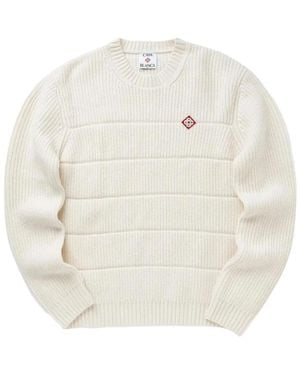 CASABLANCA Round-Neck Knitwear - White
