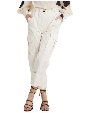 Erika Cavallini Semi Couture Straight Trousers - Natural