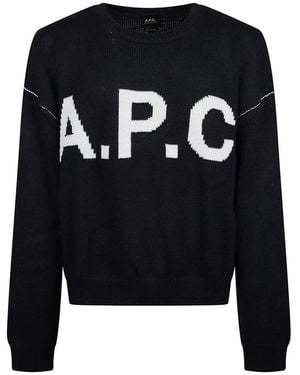 A.P.C. Round-Neck Knitwear - Azul