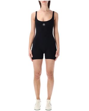 Marine Serre Kurzer Catsuit - Schwarz