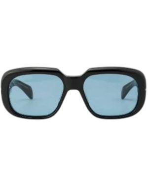 Jacques Marie Mage Handgefertigte Titan Azetat Sonnenbrille Azure - Blau