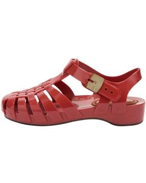 Scholl Flat Sandals - Red
