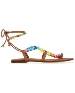 Alameda Turquesa Flat Sandals - Brown